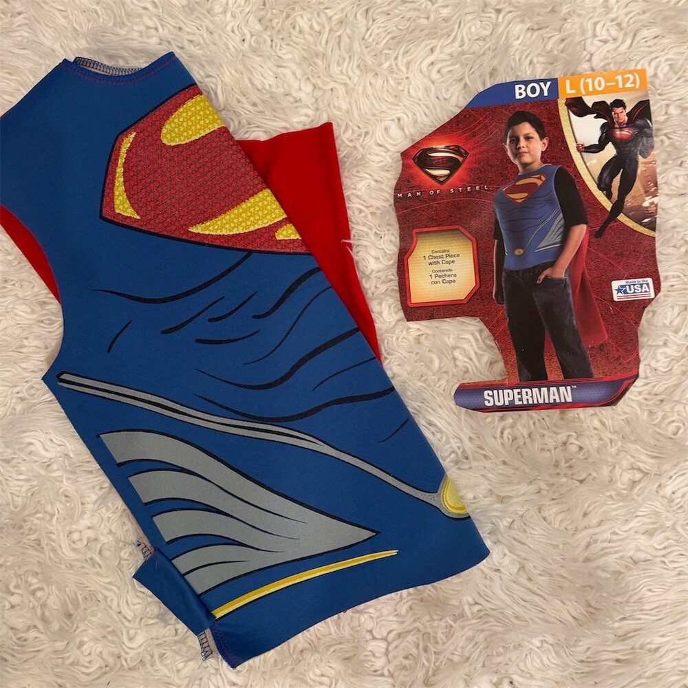 Rubie's DC Comics Superman Boys Costume Muscle Chest w/ Cape Size L 10-12